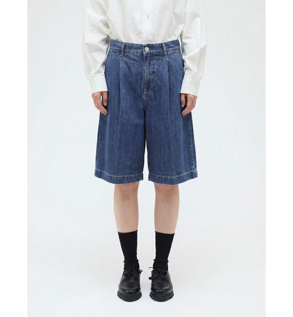mizuiro ind「mizuiro ind デニムハーフパンツ(BLEACH)」|その他|