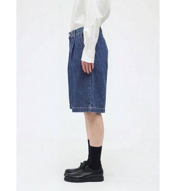 mizuiro ind「mizuiro ind デニムハーフパンツ(BLEACH)」|その他|