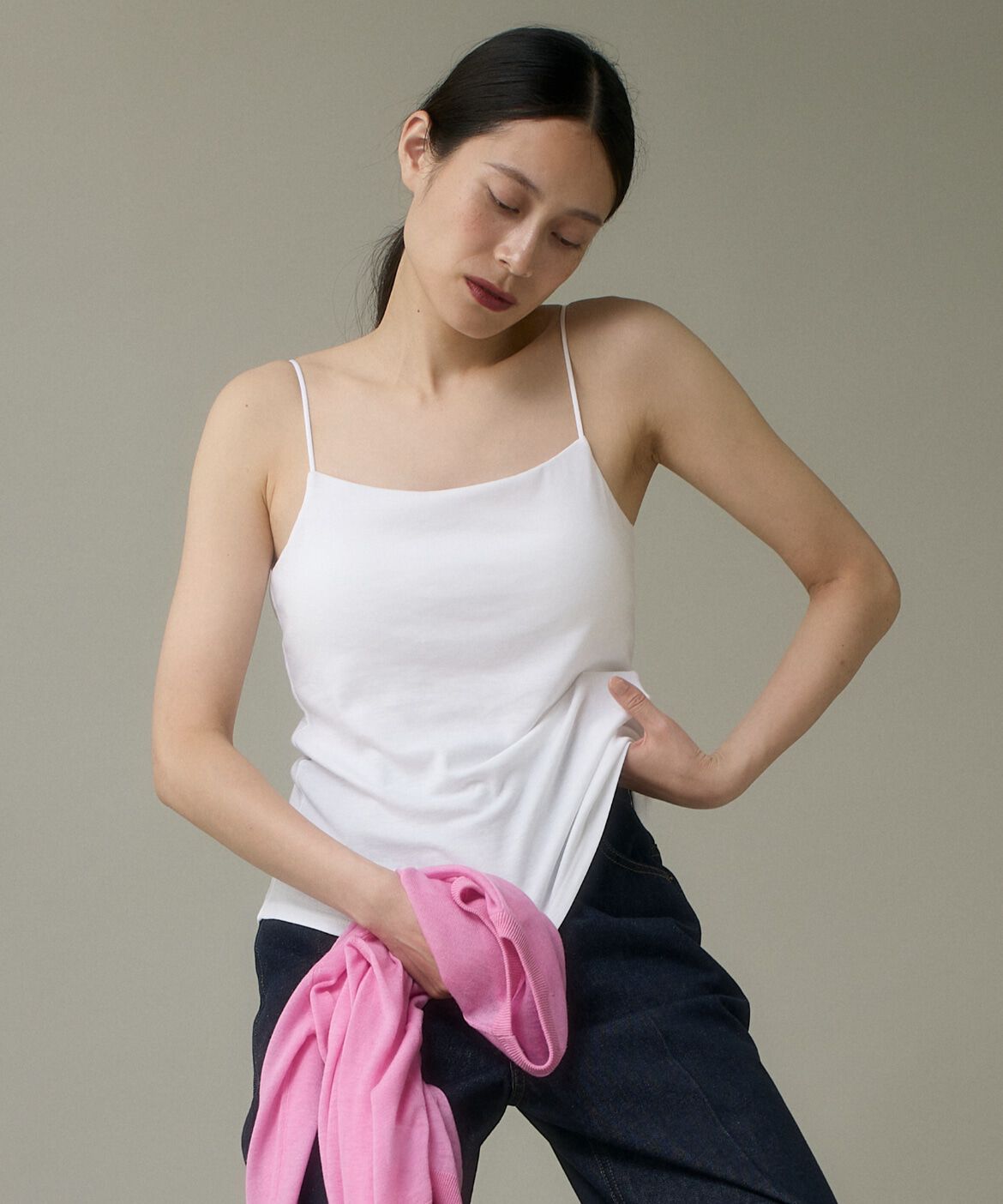 DAY by DAY it&rsquo;s international「カップ付きキャミソール《スビン綿MIXフライス》」|Tシャツ・カットソー|ホワイト