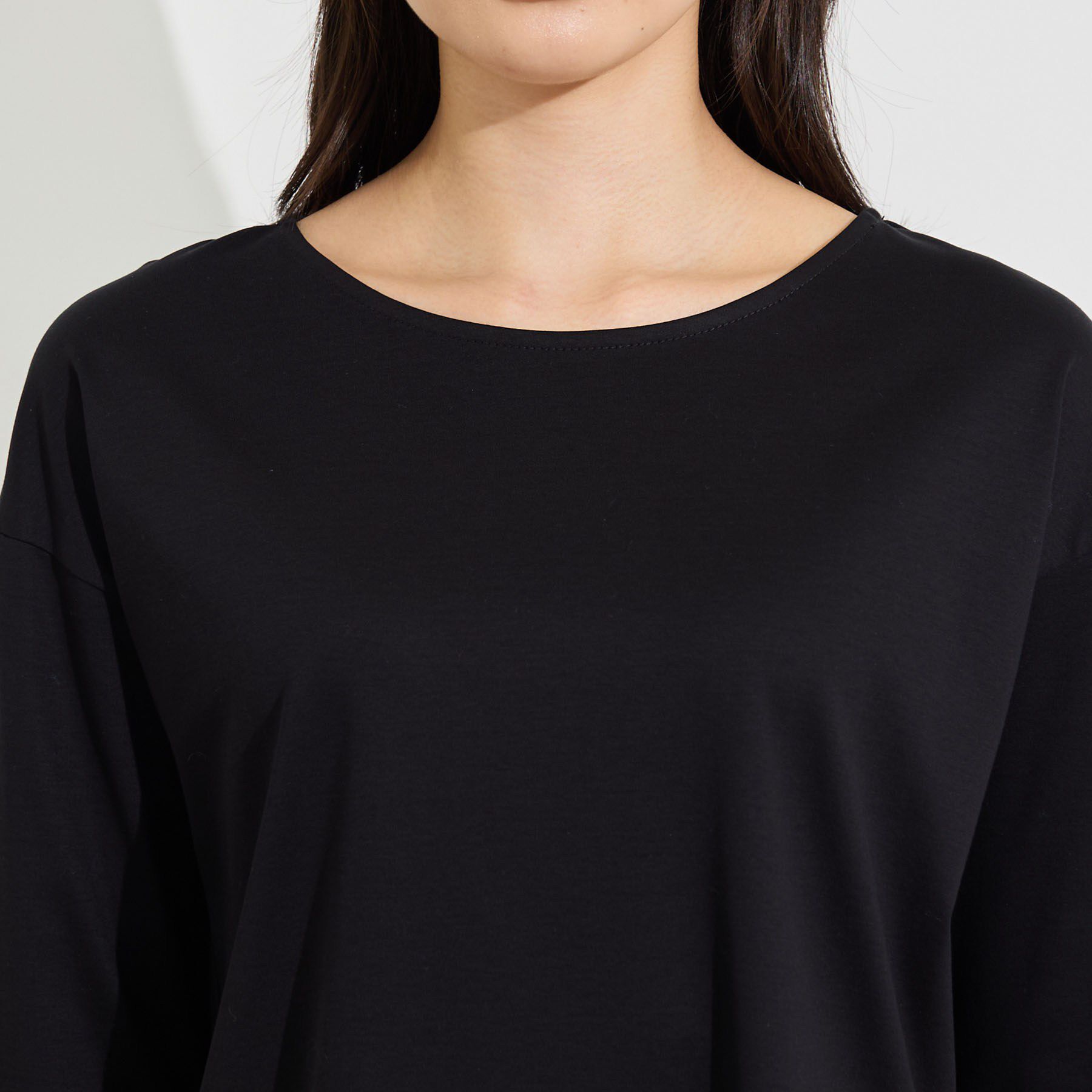 INDIVI「【洗える／レイヤードにおすすめ】裾レーストップス」|Tシャツ・カットソー|