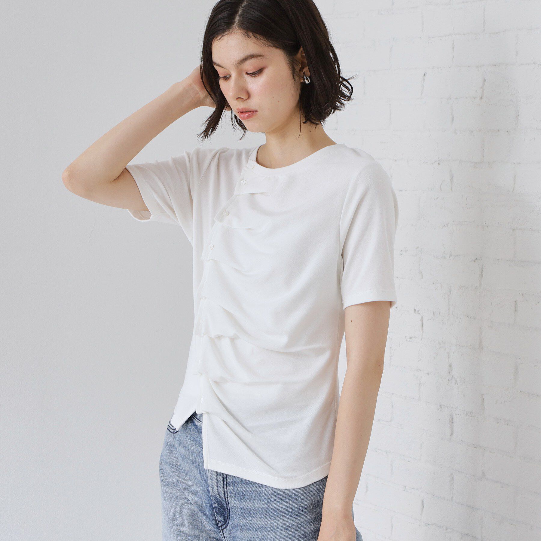 THE SHOP TK「フロントタックカットソー」|Tシャツ・カットソー|