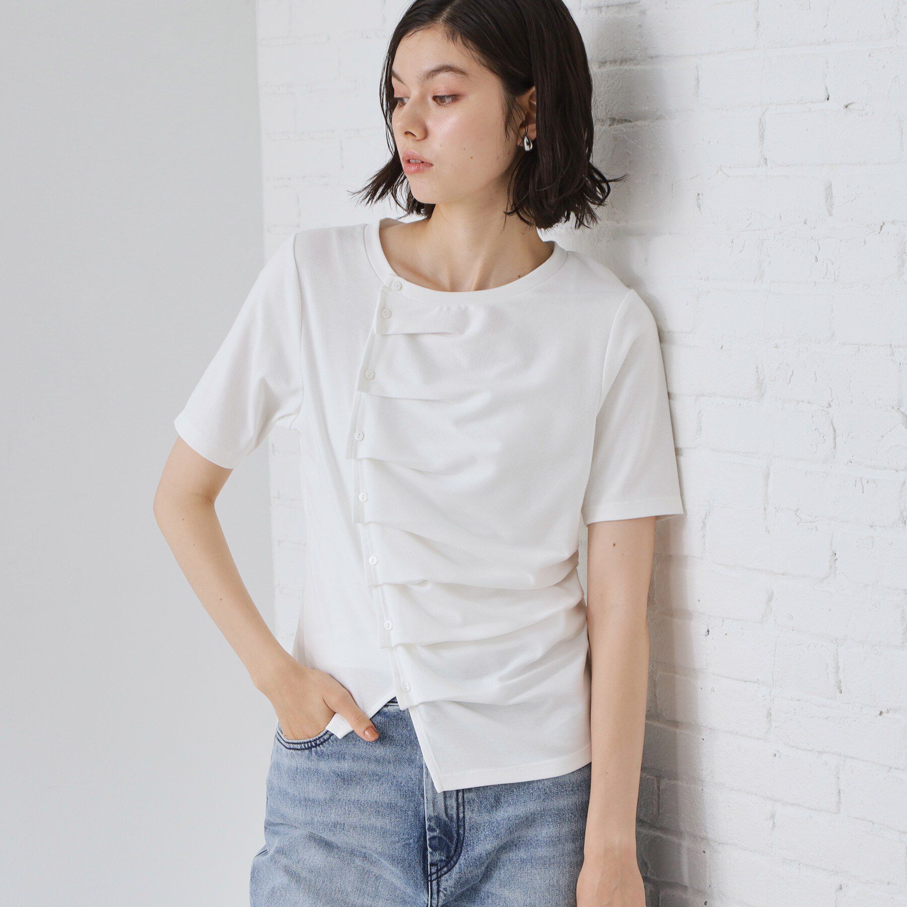 THE SHOP TK「フロントタックカットソー」|Tシャツ・カットソー|