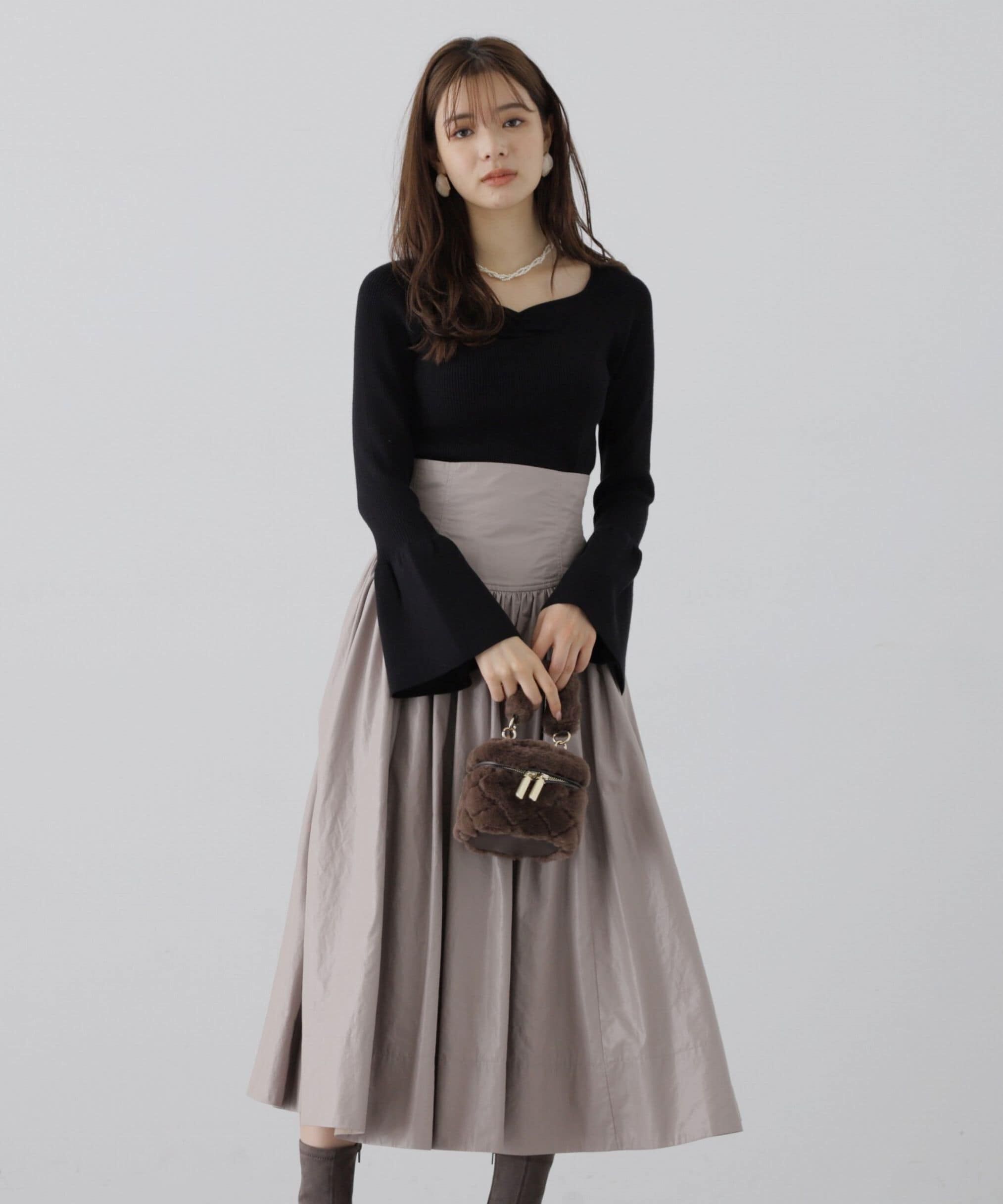 PROPORTION BODY DRESSING「コルセットデザインタフタスカート」|スカート|