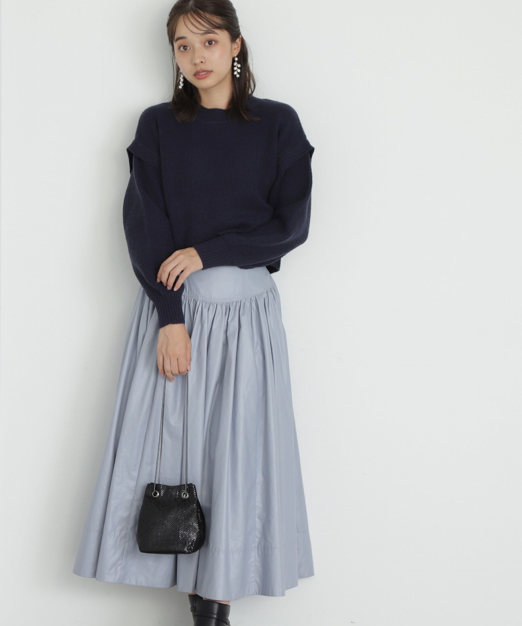 PROPORTION BODY DRESSING「コルセットデザインタフタスカート」|スカート|