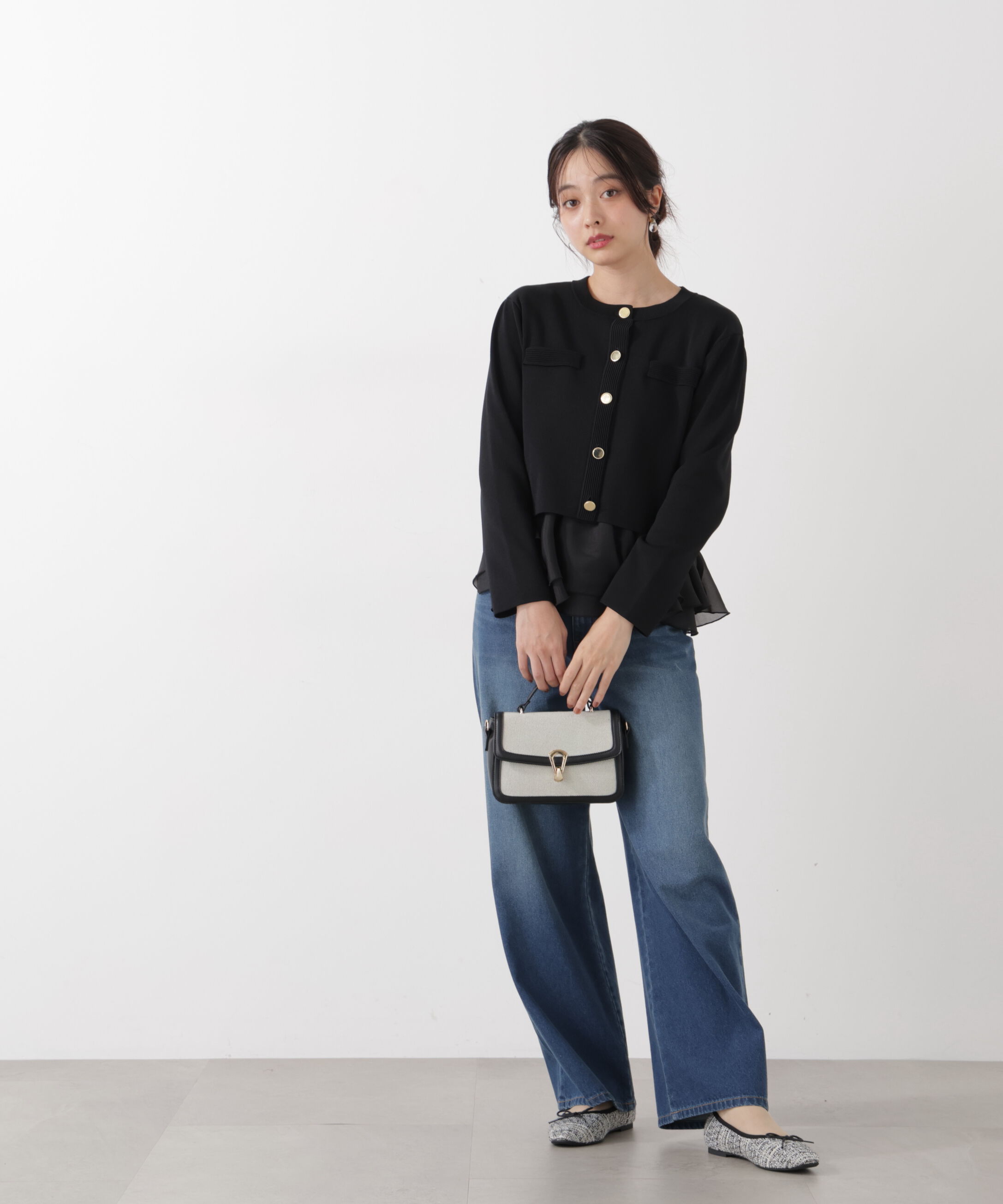 a/mie〉シルク混ニットカーディガン 26SS（PROPORTION BODY DRESSING