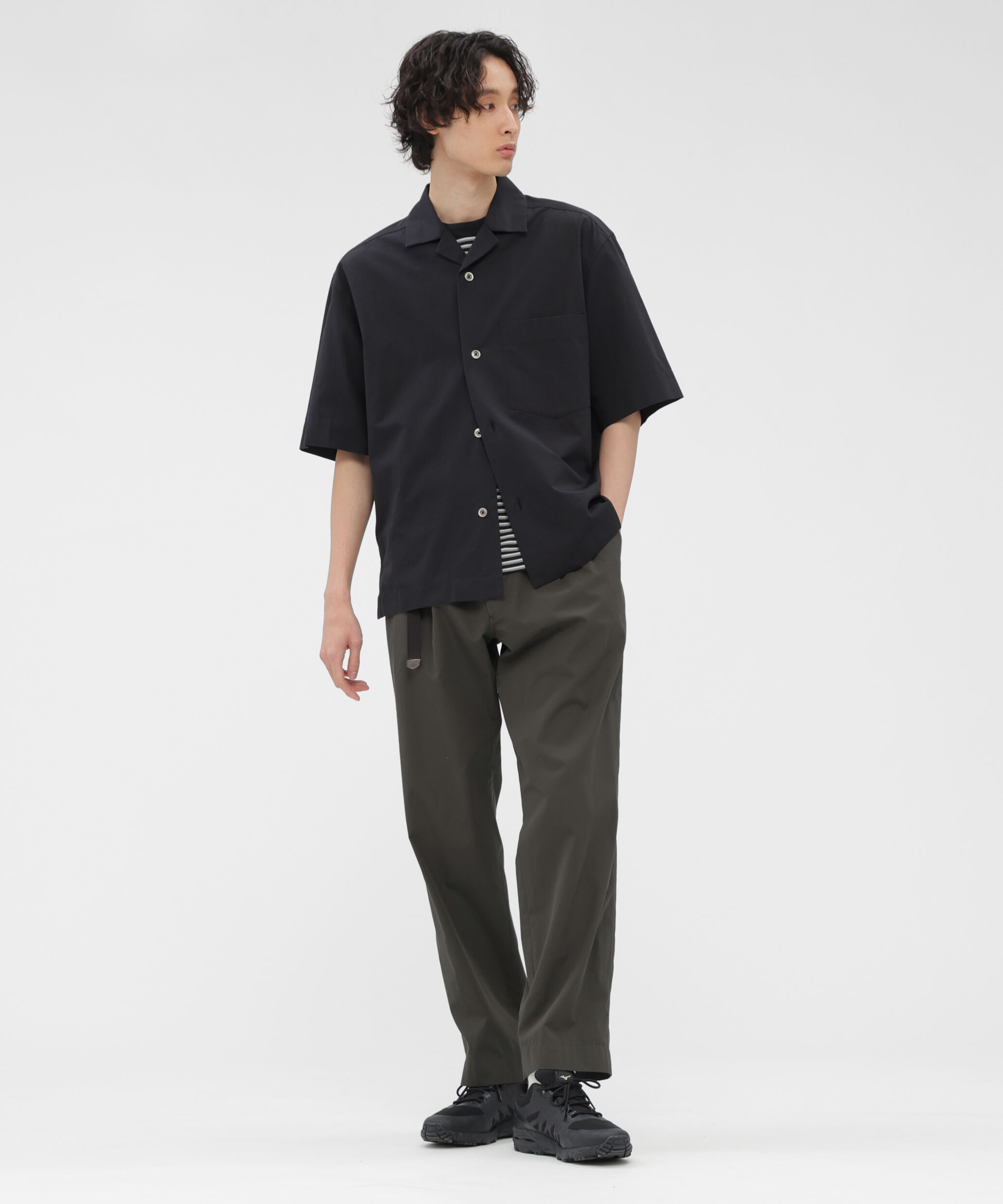 MARGARET HOWELL「COTTON LINEN STRIPE TOP」|Tシャツ・カットソー|