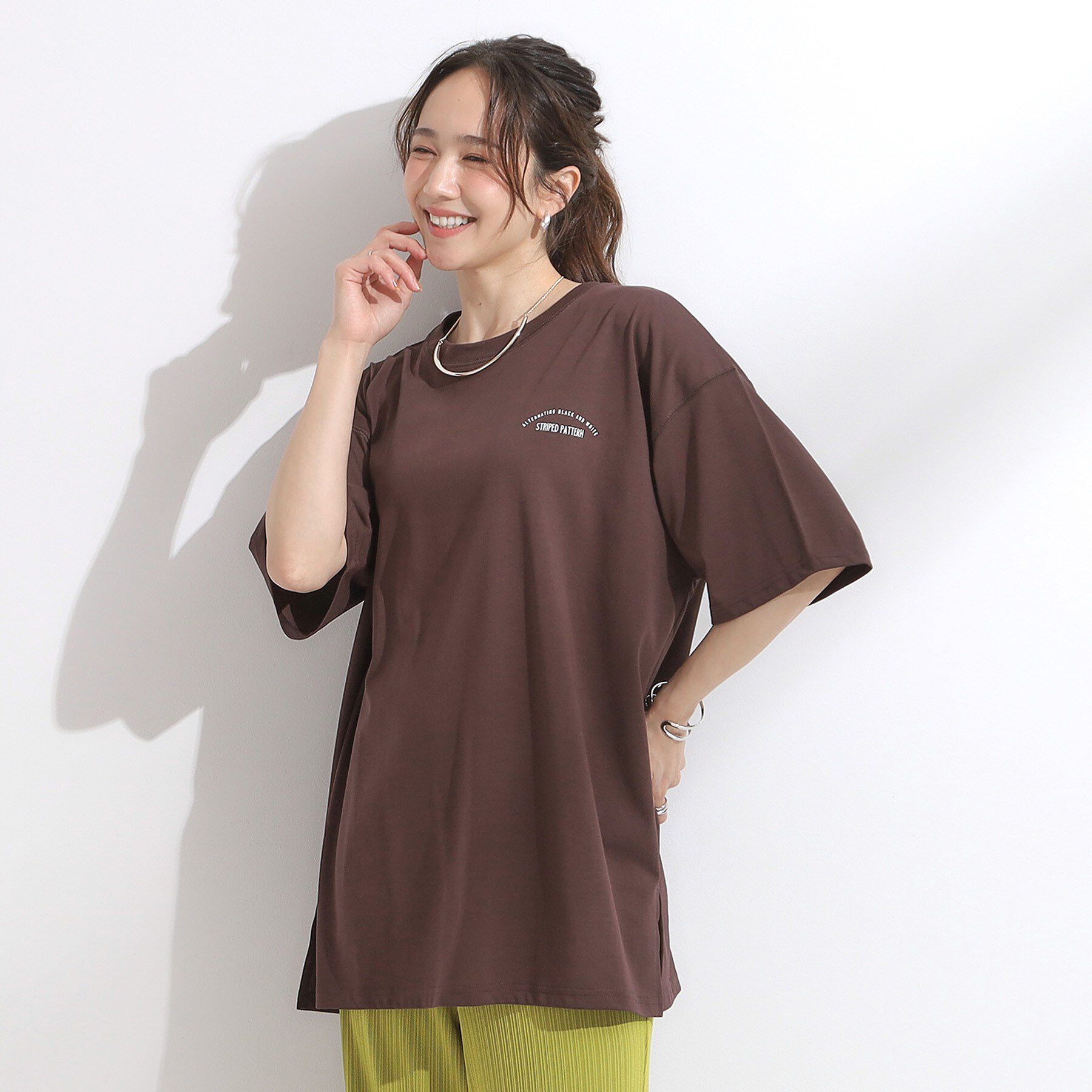 SHOO･LA･RUE「【ひんやり/汗ジミ軽減/UVカット】プリントアソート BIG Tシャツ」|Tシャツ・カットソー|