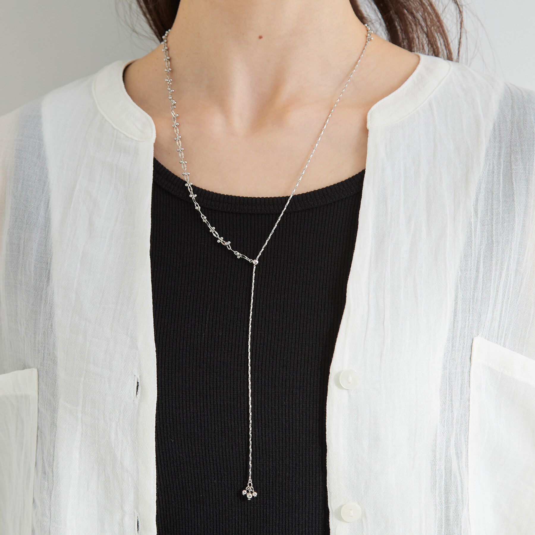 SHOO･LA･RUE「【2WAY】つぶチェーンネックレス」|ネックレス|