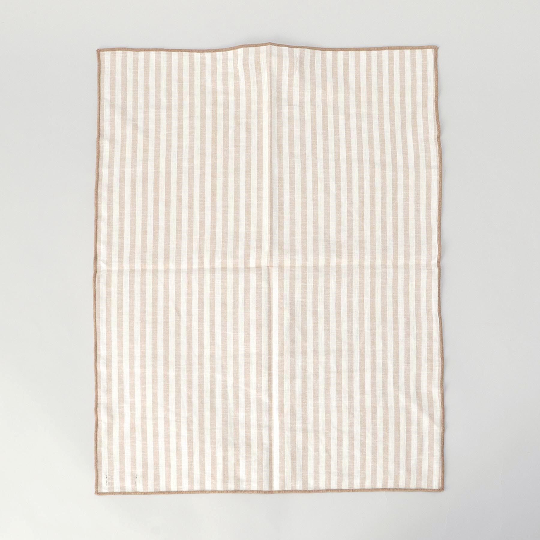 212 KITCHEN STORE「ブロックストライプ リネンコットン キッチンクロス L 45x60cm NT ＜212Kオリジナル＞」|食器・キッチングッズ|