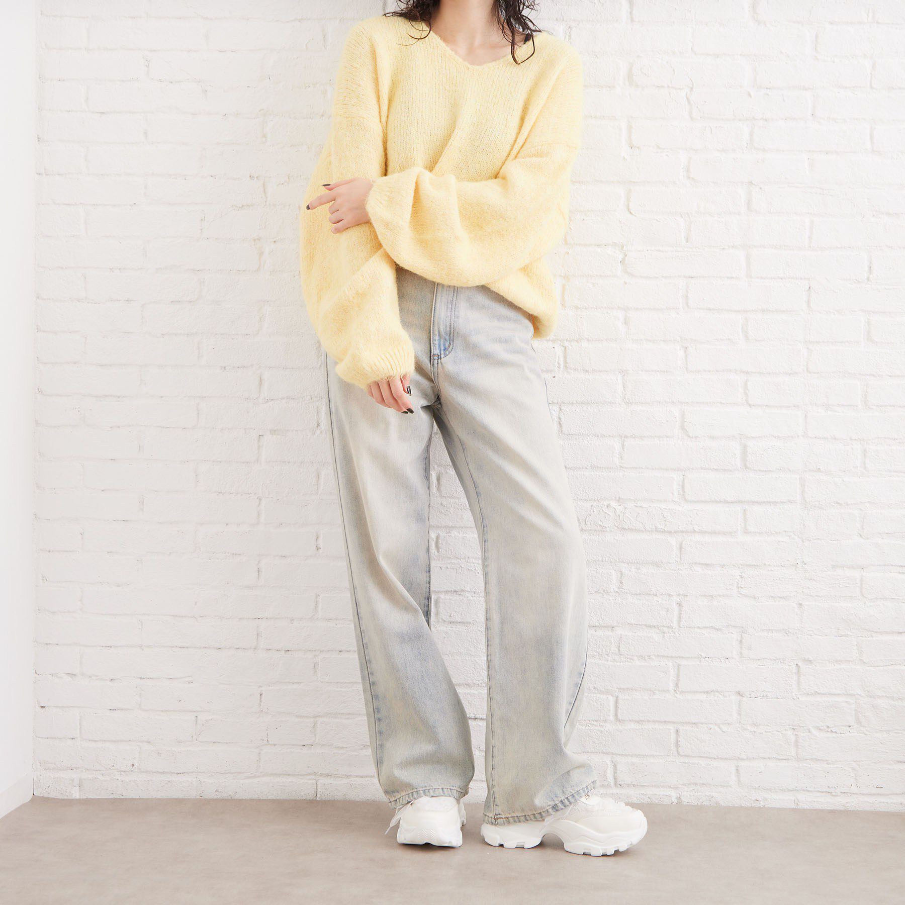 ESPERANZA「【ゴム紐仕様】シフォンリボン付きジュエルマカロニスニーカー」|スニーカー|