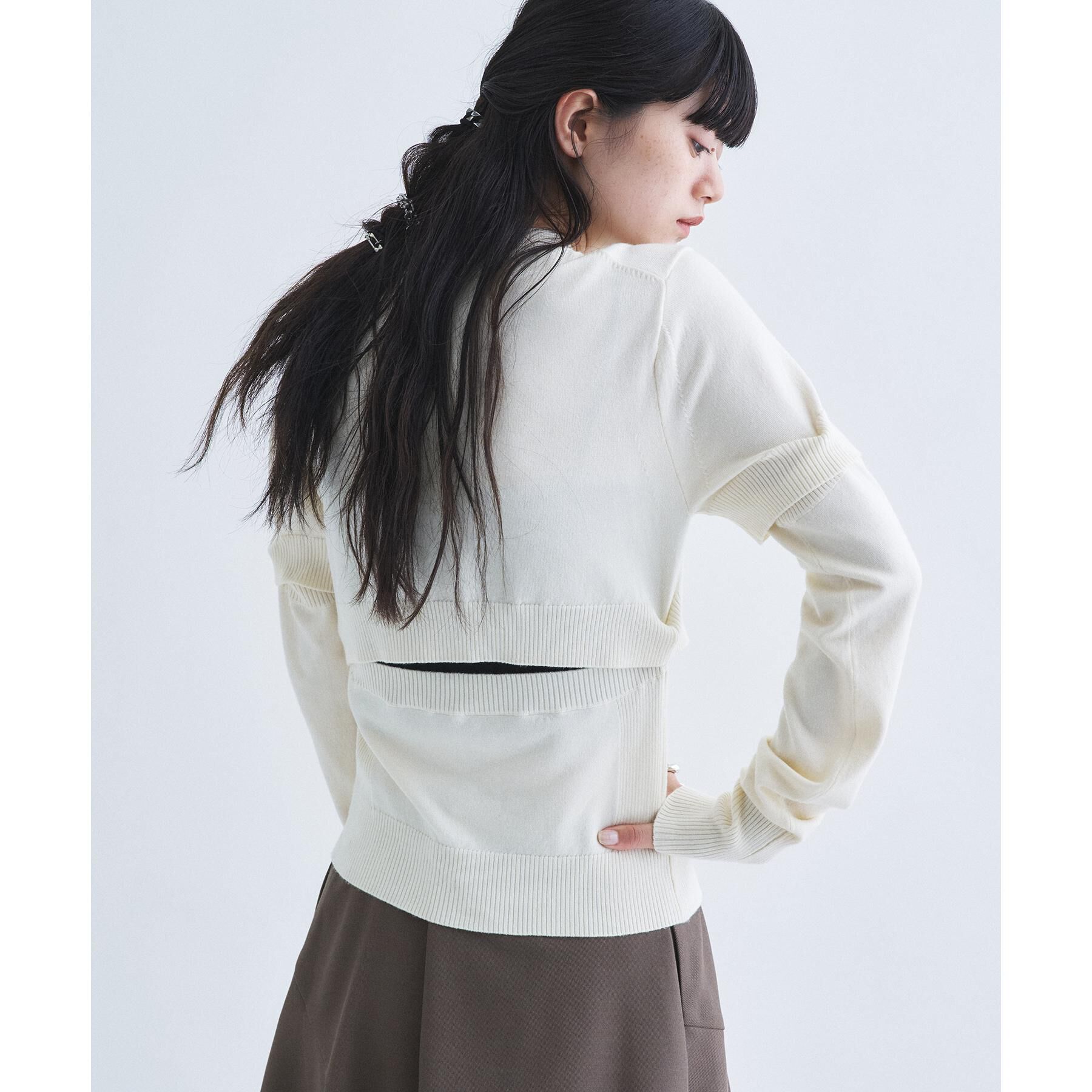 CODE A「modular button knit cardigan」|カーディガン|