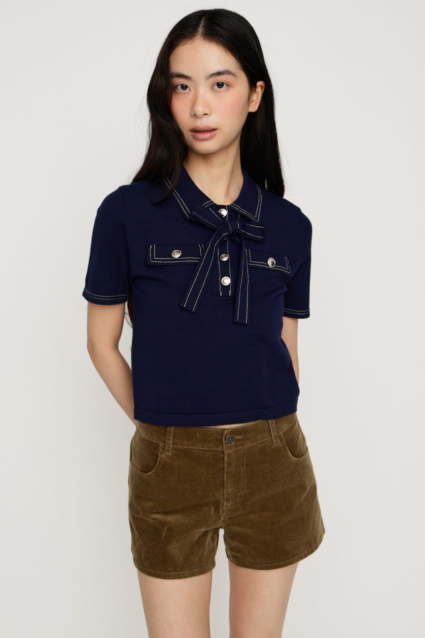 SLY「STICH COMPACT KNIT トップス」|ニット・セーター|NVY
