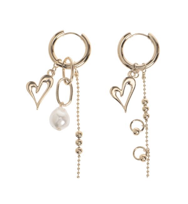 EMODA「ミックスチャームフープピアス」|ピアス|