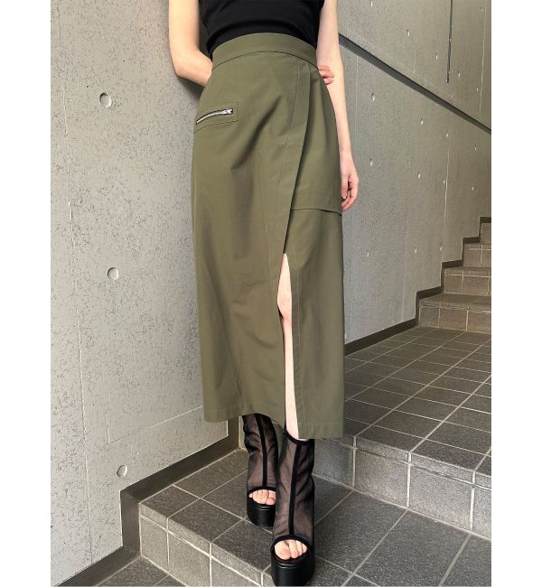 MURUA「スリットデザインスカート」|スカート|カーキ