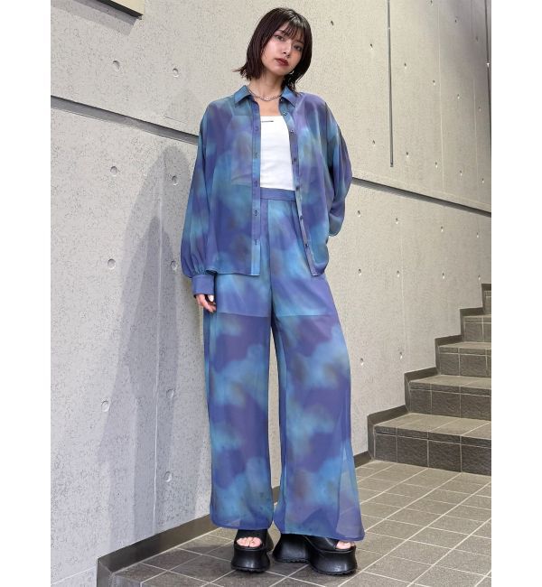 MURUA「ニュアンスシアーシャツ【セットアップ着用可】」|シャツ・ブラウス|