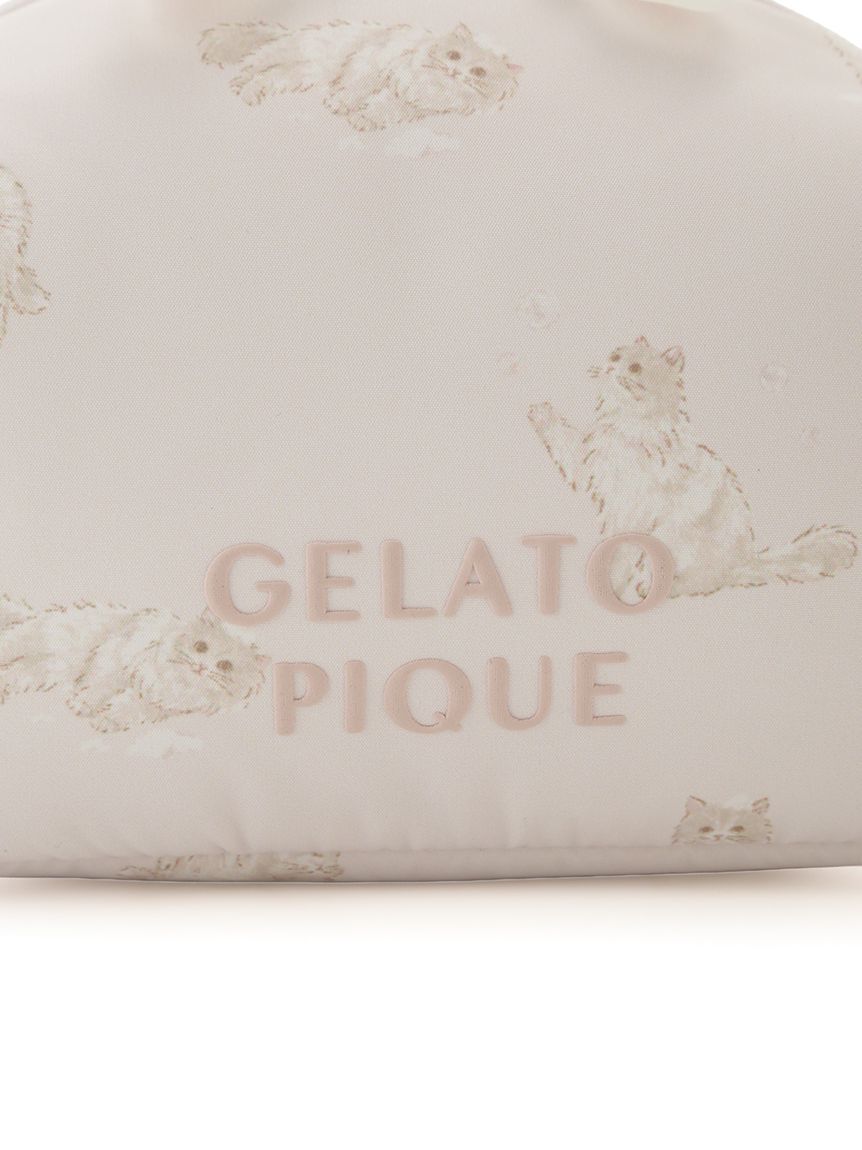 gelato pique「バスタイムCAT柄ポーチ」|ポーチ|