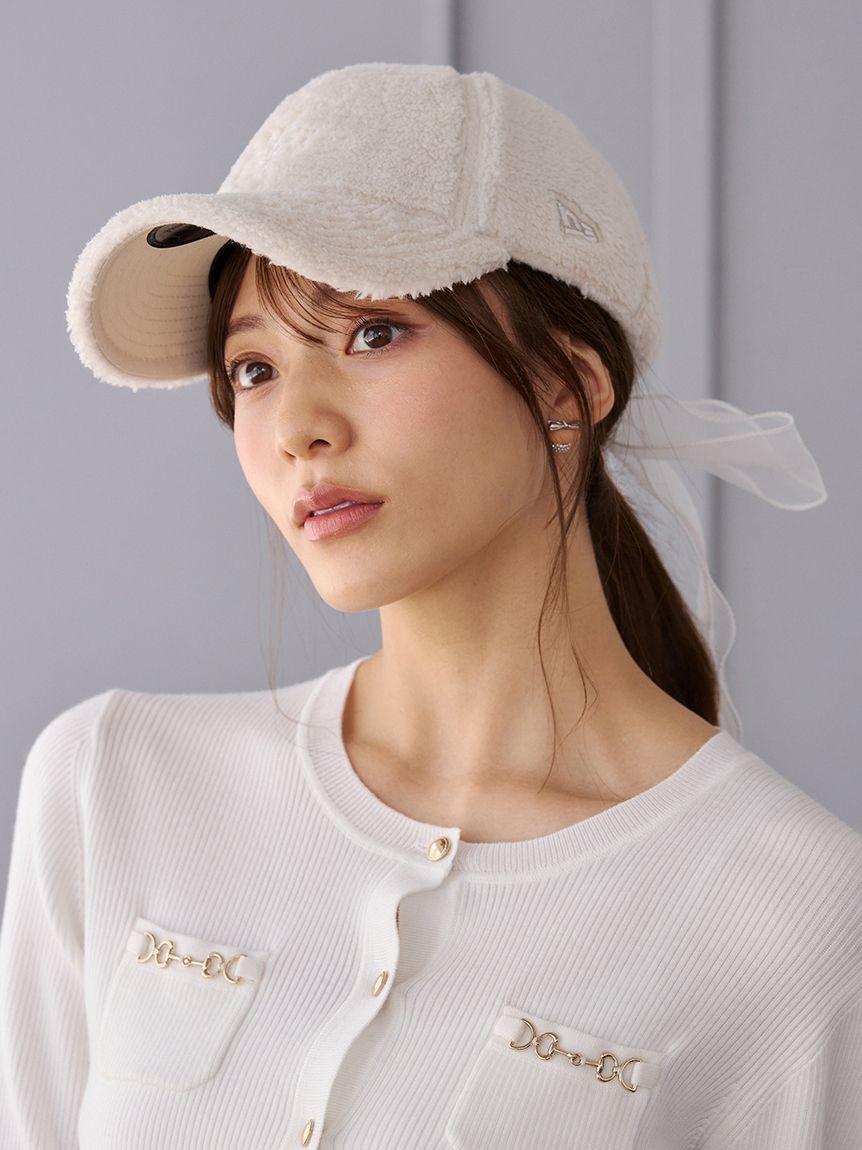 CELFORD「【CELFORD|NEWERA】コラボシアーリボン付きボアキャップ」|キャップ・キャスケット|IVR