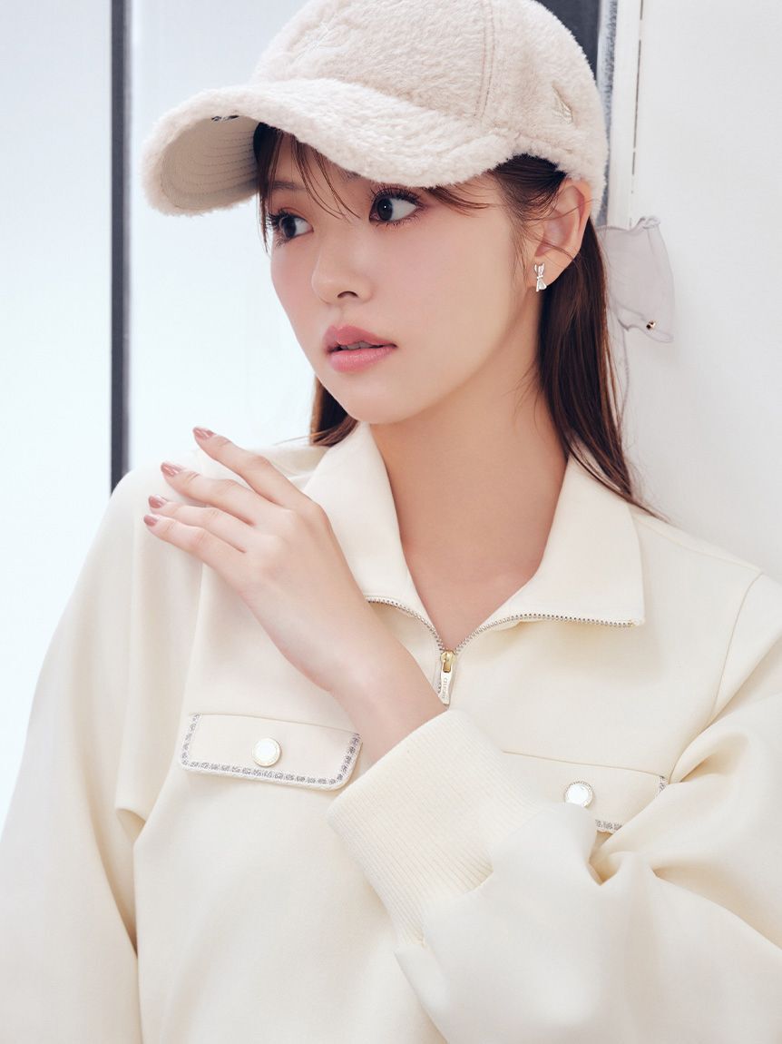 CELFORD「【CELFORD|NEWERA】コラボシアーリボン付きボアキャップ」|キャップ・キャスケット|