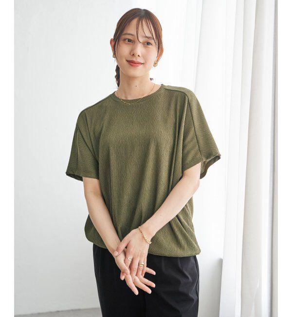 ikka「ジャガードドルマン裾タックプルオーバー」|その他|