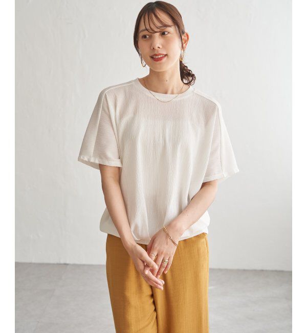 ikka「ジャガードドルマン裾タックプルオーバー」|その他|