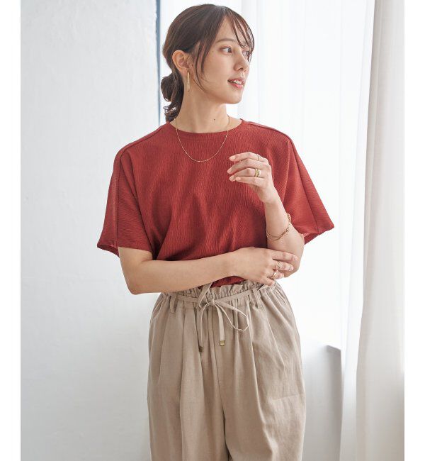 ikka「ジャガードドルマン裾タックプルオーバー」|その他|