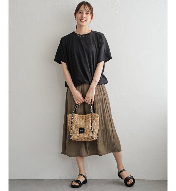 ikka「ジャガードドルマン裾タックプルオーバー」|その他|