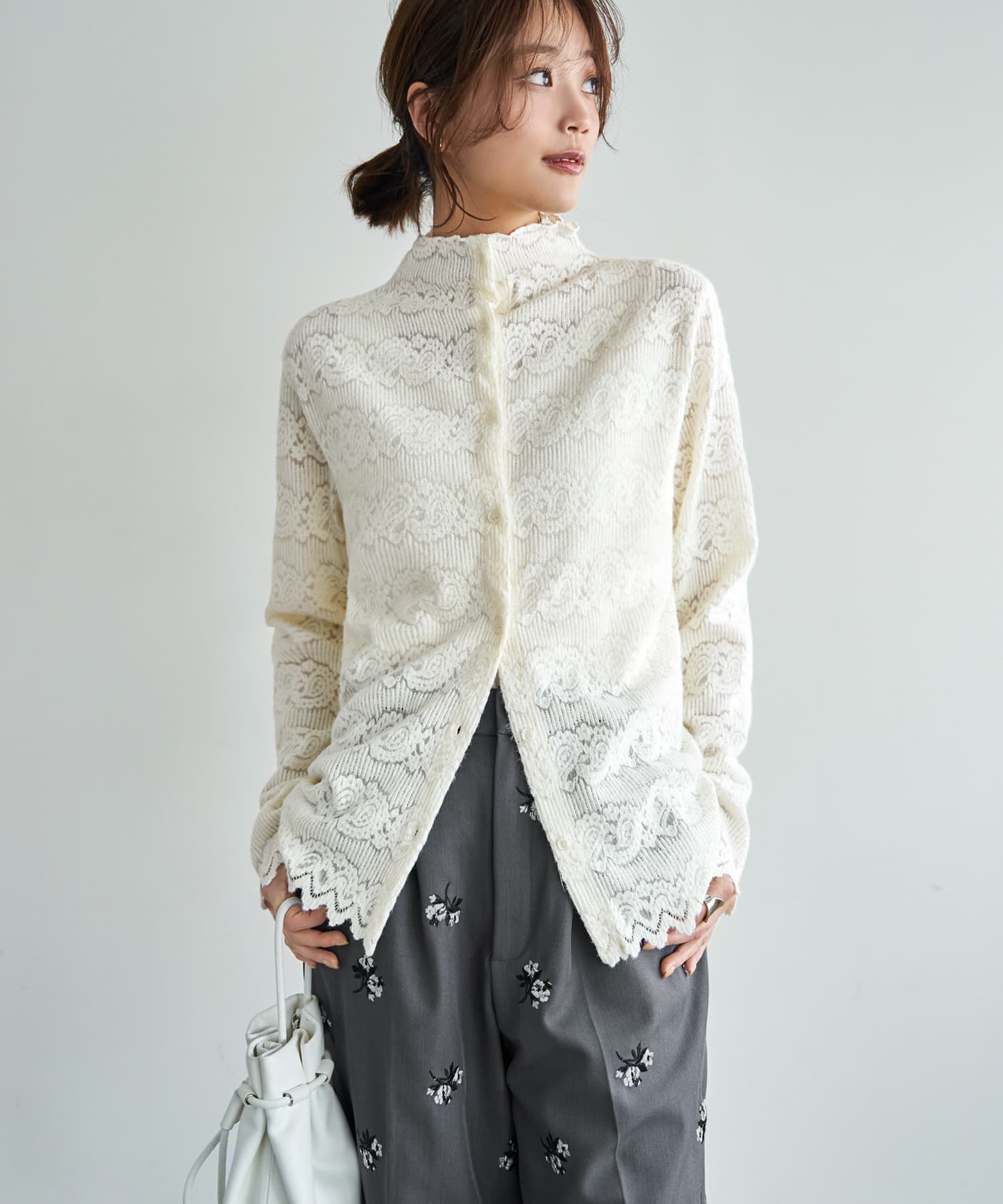 STYLE DELI「【LUXE】前開きふんわりレースブラウス」|シャツ・ブラウス|
