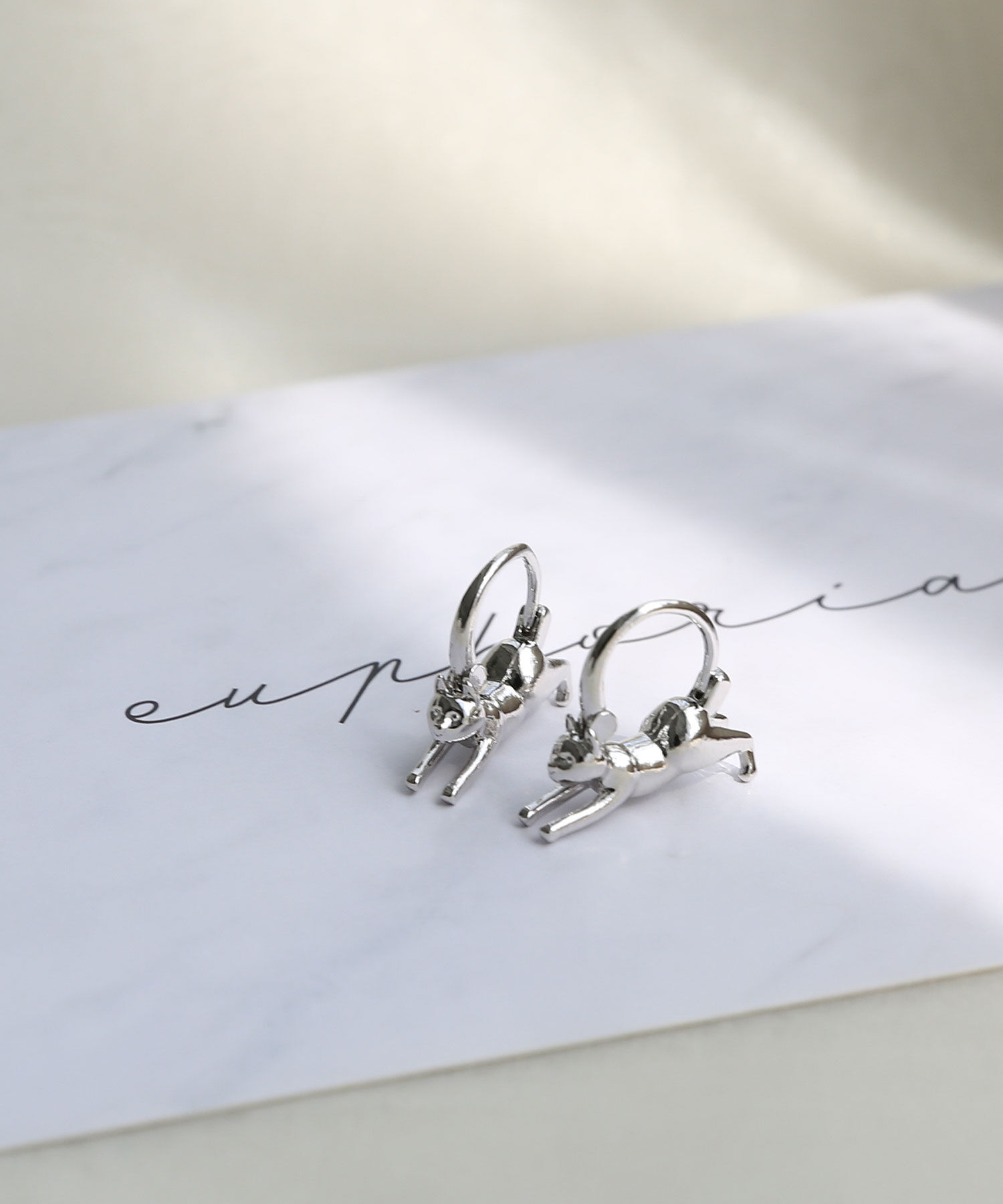  「CATフープピアス」|ピアス|シルバー