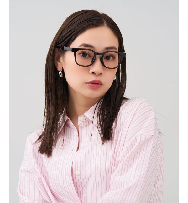  「ウェリントン型 メガネ | 軽量 伊達めがね・度付き ユニセックス Zoff  レンズ交換券付」|メガネ|レッド1