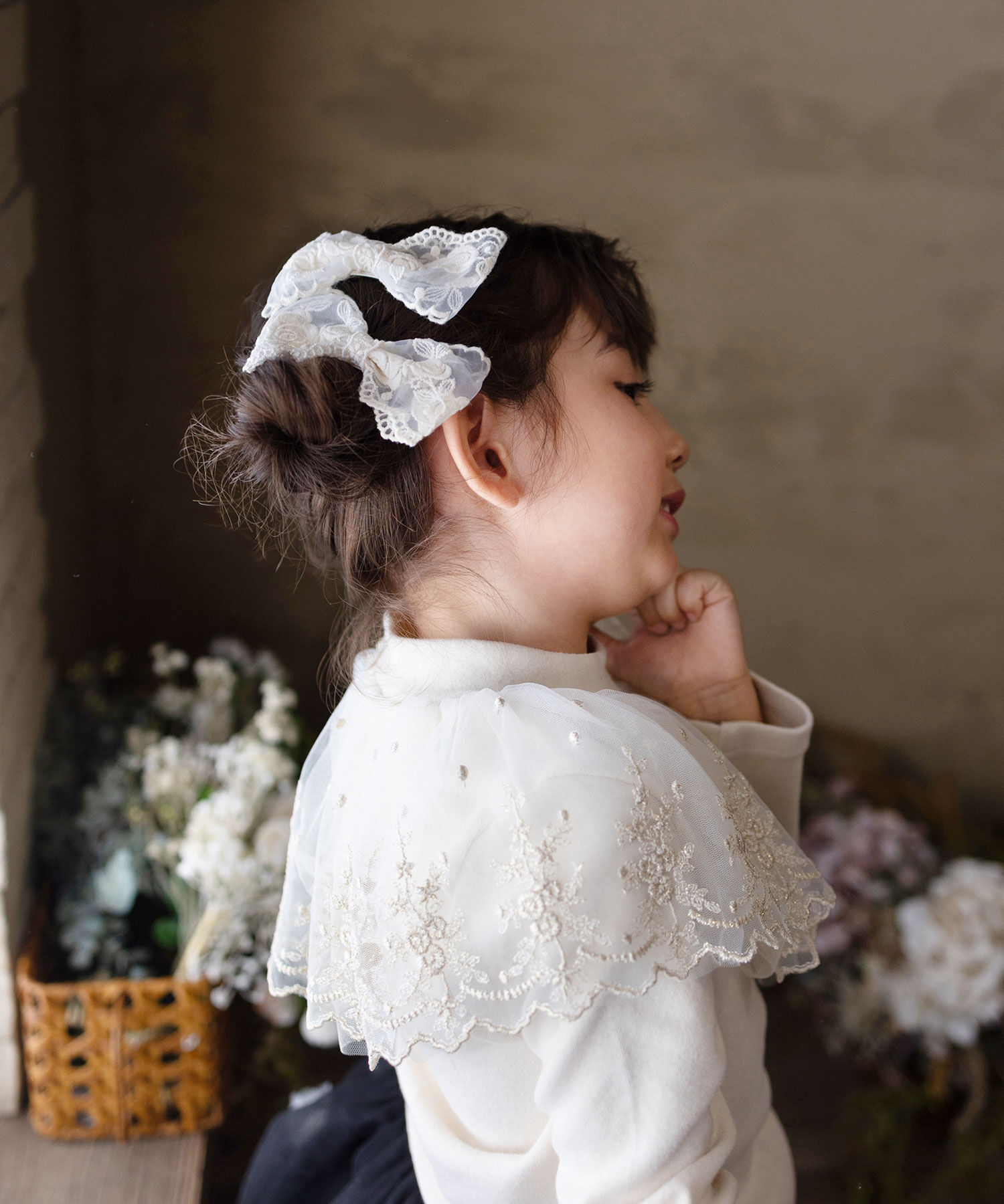 BACKYARD FAMILY「Rora ヘアクリップ キッズ 2個セット 通販 ナイリー リボン 大きめ レース ヘアークリップ」|その他|