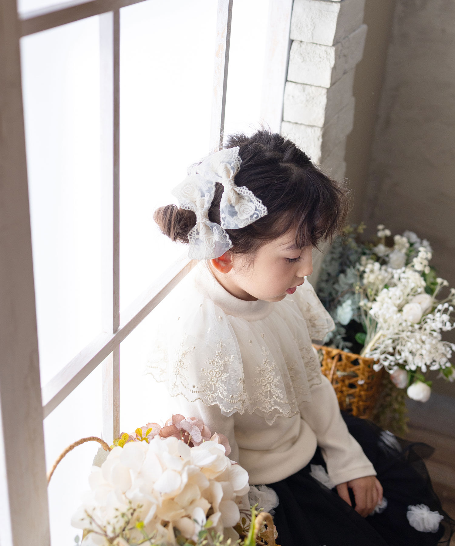 BACKYARD FAMILY「Rora ヘアクリップ キッズ 2個セット 通販 ナイリー リボン 大きめ レース ヘアークリップ」|その他|