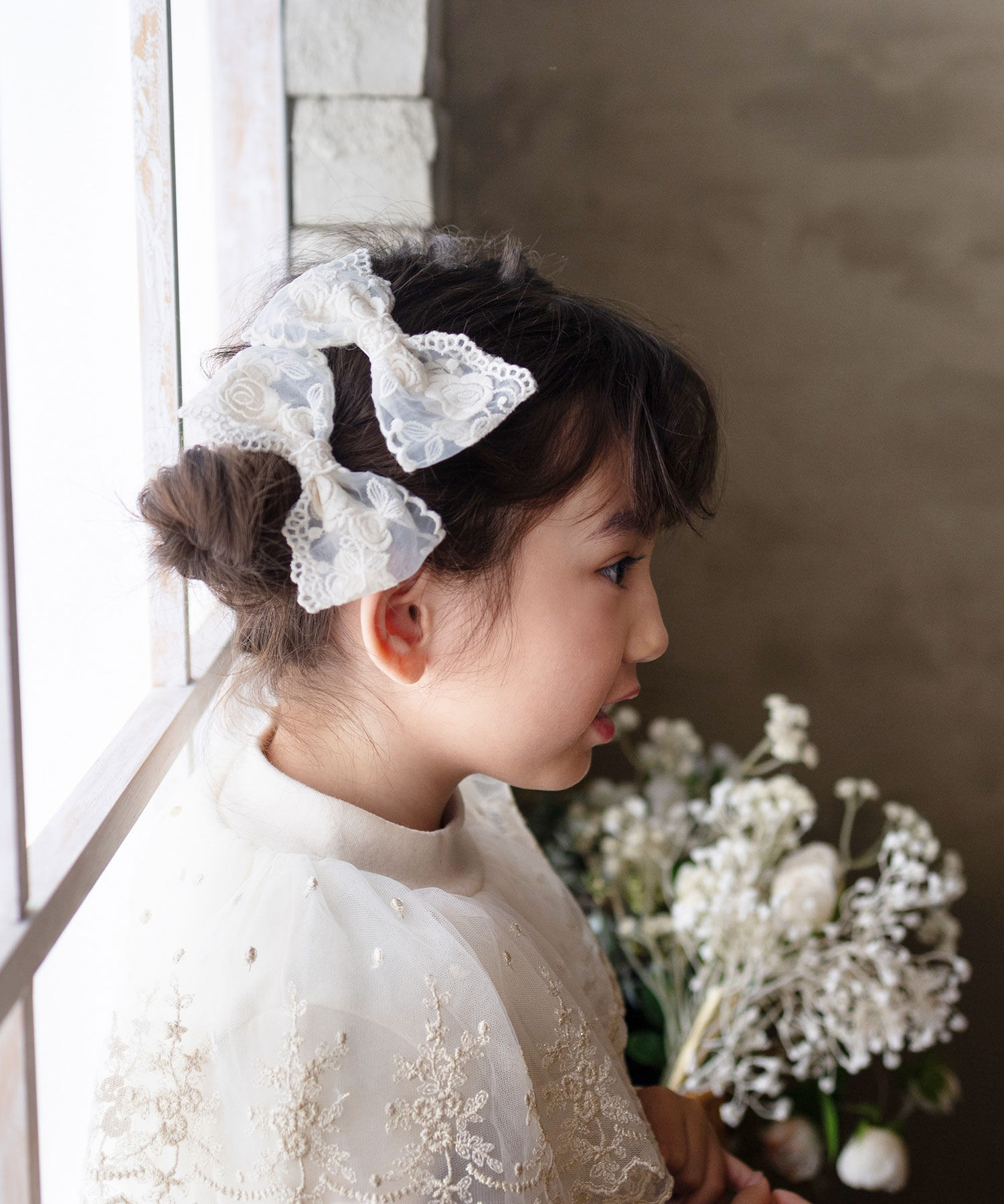 BACKYARD FAMILY「Rora ヘアクリップ キッズ 2個セット 通販 ナイリー リボン 大きめ レース ヘアークリップ」|その他|