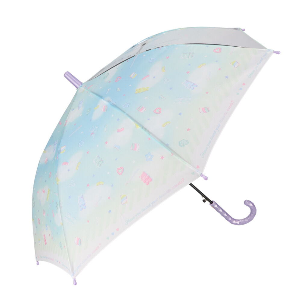 BACKYARD FAMILY「傘 子供用 女の子 通販 長傘 キッズ 50cm 50センチ かわいい グラスファイバー骨 丈夫」|傘|グリーン3