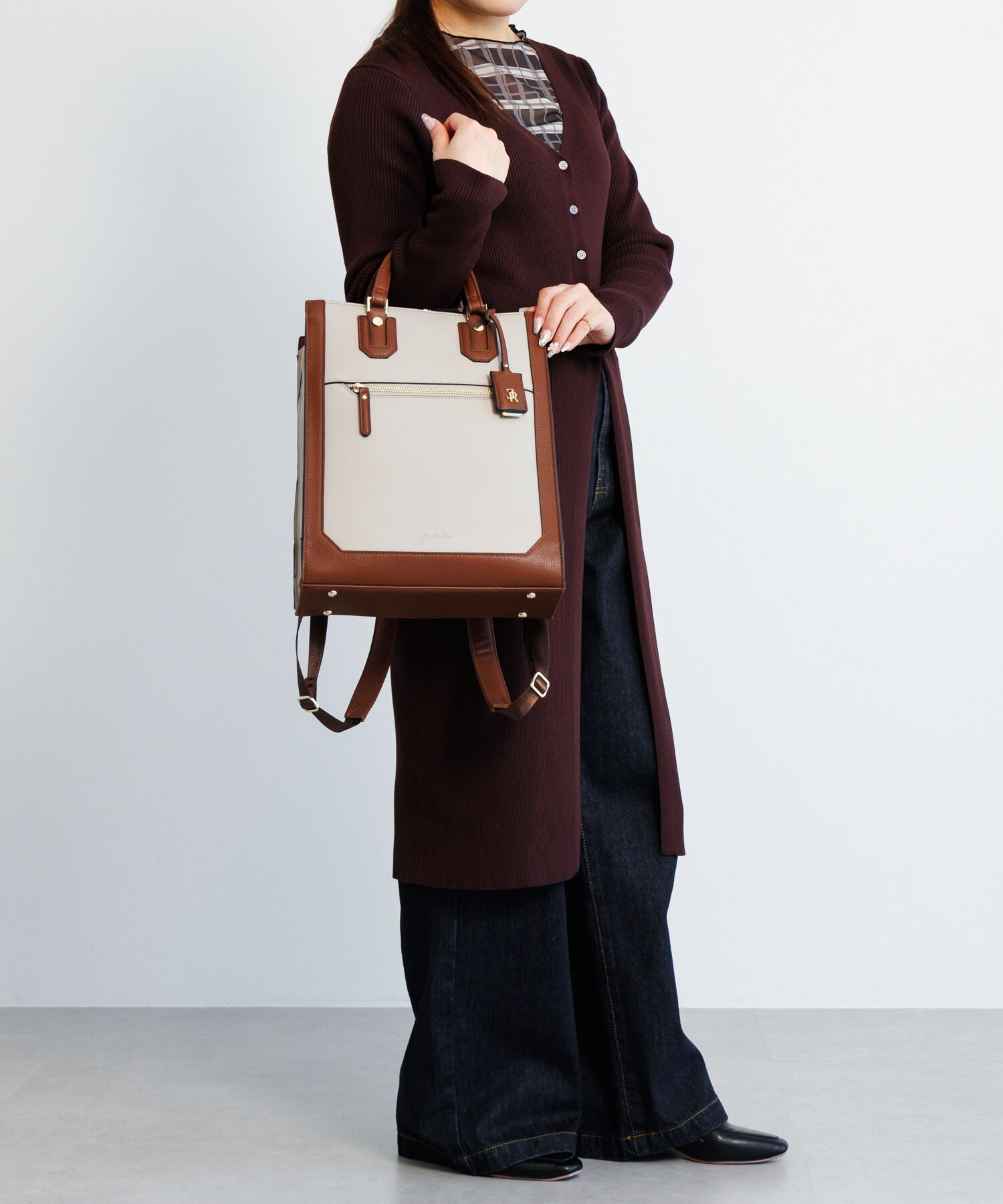 Jewelna Rose「リュックサック きれいめ スクエア Jewelna Rose アリゼ リュック A4サイズ 16301」|リュック|