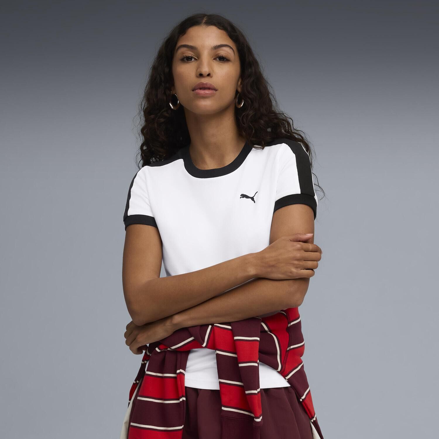 PUMA「【PUMA ｳｪｱ】W T7 SLIM TEE」|Tシャツ・カットソー|