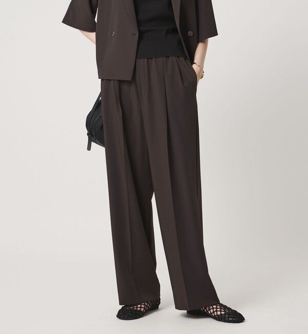 UNITED ARROWS「ツイル イージーパンツ ‐ストレッチ 防シワ 接触冷感‐」|スラックス|