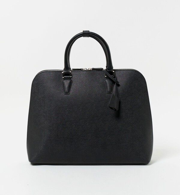 UNITED ARROWS「レザー ラウンド ブリーフケース」|その他|BLACK