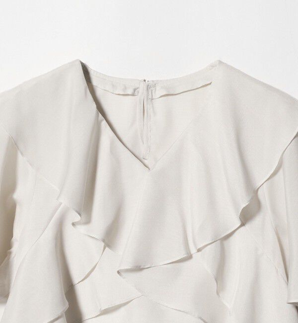UNITED ARROWS green label relaxing「ラッフル フレア ショートスリーブ ブラウス」|シャツ・ブラウス|