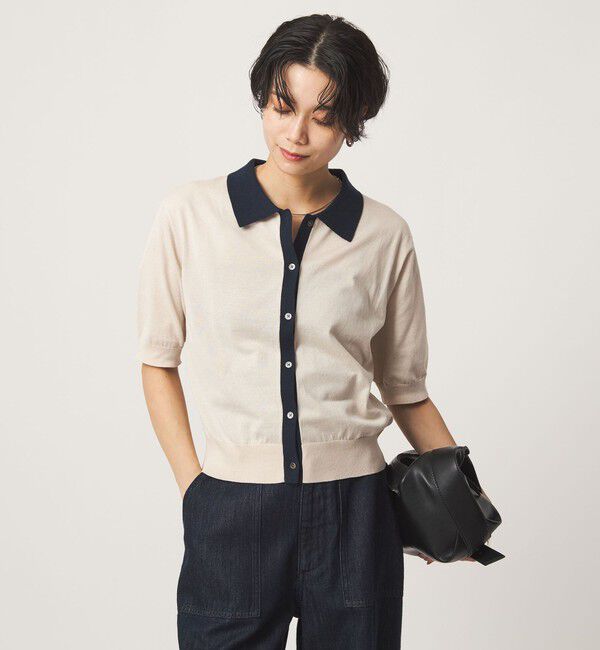 UNITED ARROWS green label relaxing「ハイショク ポロニット」|ニット・セーター|NATURAL