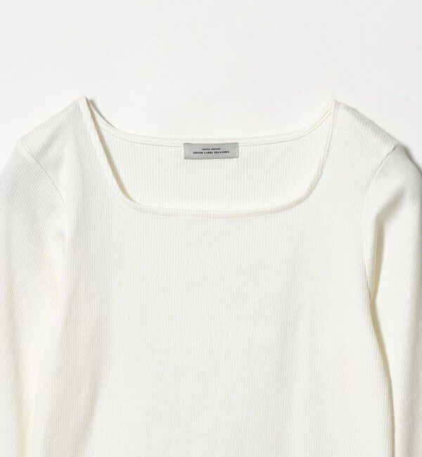 UNITED ARROWS green label relaxing「ブライトリブ スクエアネック ロングスリーブ カットソー」|Tシャツ・カットソー|