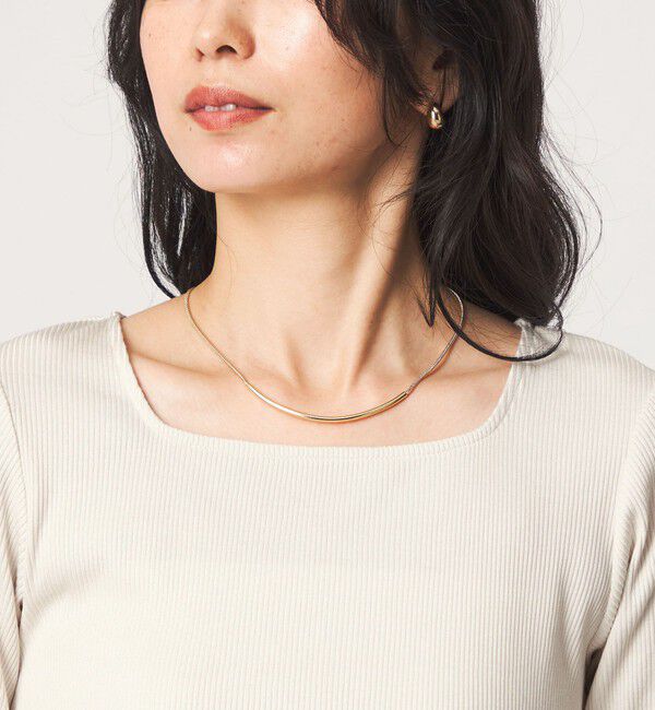 UNITED ARROWS green label relaxing「ブライトリブ スクエアネック ロングスリーブ カットソー」|Tシャツ・カットソー|