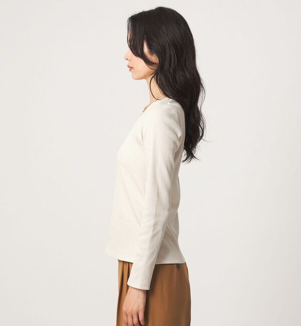 UNITED ARROWS green label relaxing「ブライトリブ スクエアネック ロングスリーブ カットソー」|Tシャツ・カットソー|