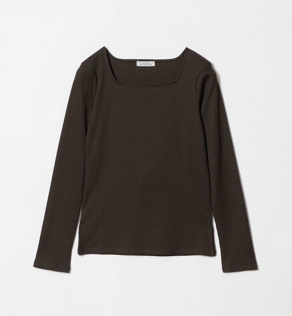 UNITED ARROWS green label relaxing「ブライトリブ スクエアネック ロングスリーブ カットソー」|Tシャツ・カットソー|