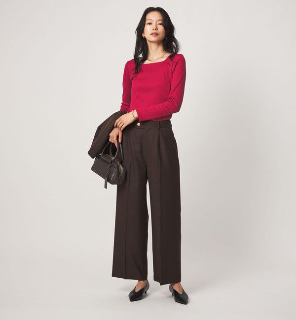 UNITED ARROWS green label relaxing「ブライトリブ スクエアネック ロングスリーブ カットソー」|Tシャツ・カットソー|