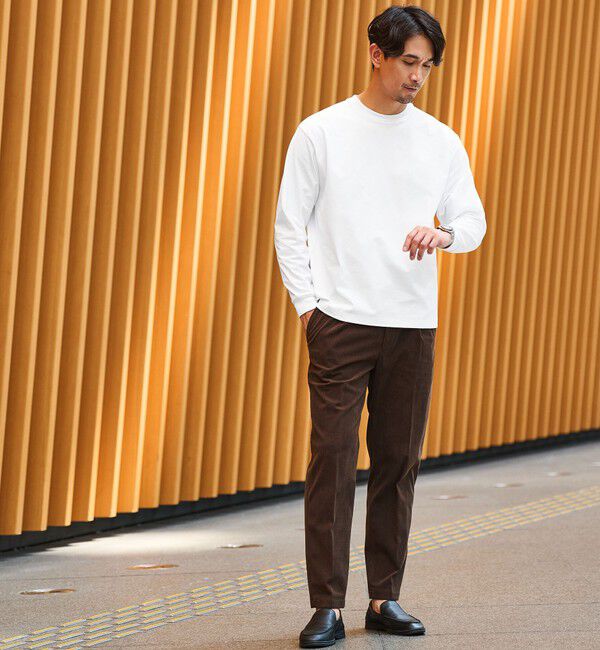 UNITED ARROWS green label relaxing「【WEB限定】JUST fit クリーン カノコ ワイド クルーネック 長袖 Tシャツ -抗菌-」|Tシャツ・カットソー|