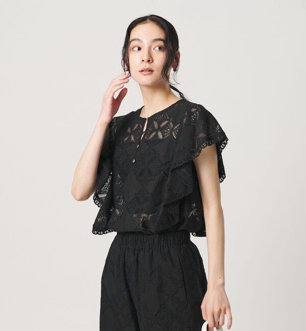 BEAUTY&YOUTH UNITED ARROWS「【WEB限定 Wardrobe DAILY MINIMAL】レース 2WAYブラウス ウォッシャブル」|シャツ・ブラウス|
