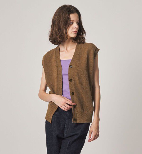 STEVEN ALAN「＜Steven Alan＞コットン ナイロン Vネック ベスト」|ベスト・ジレ|