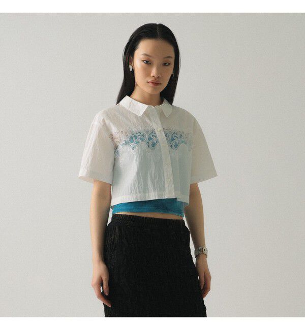 Ray BEAMS 「カットワーク レース シャツ」|シャツ・ブラウス|