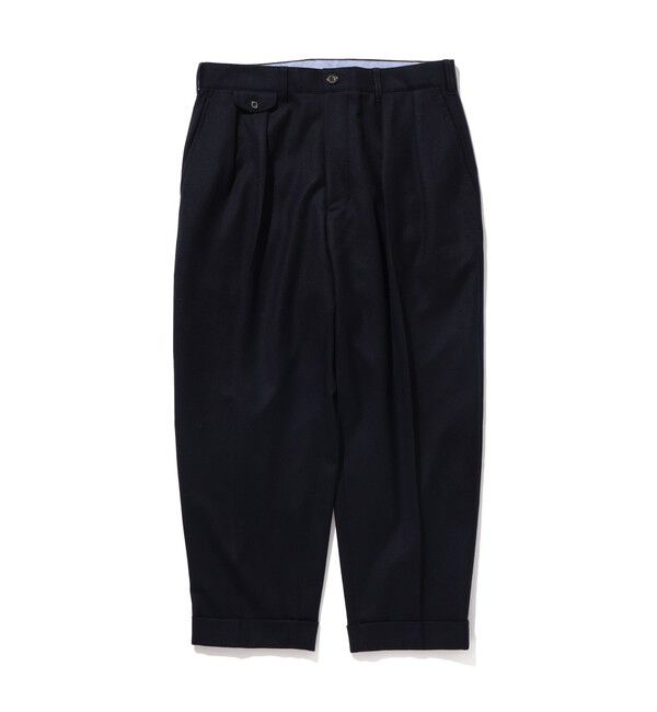 BEAMS PLUS「2 Pleats Tapered Flannel」|その他|NAVY