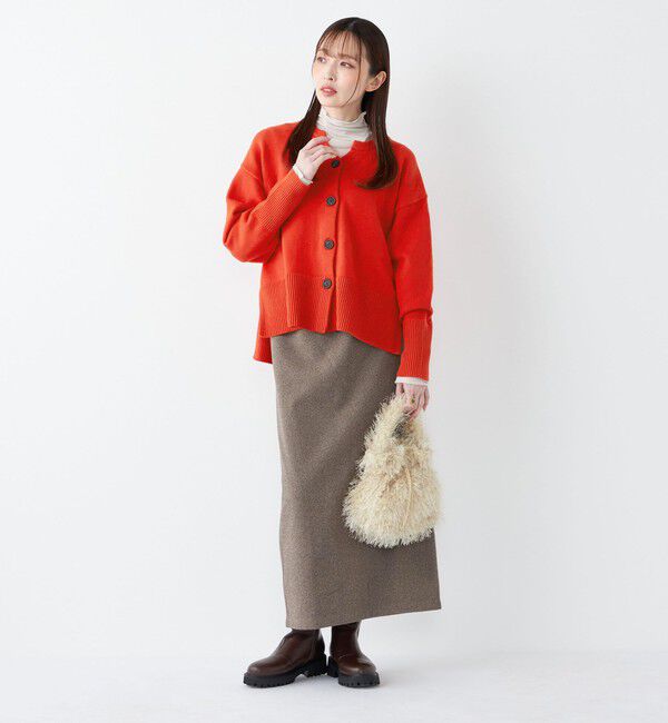 SHIPS Colors 「《一部追加・新色予約》SHIPS Colors:フラッフィー キーネック カーディガン2◆」|カーディガン|